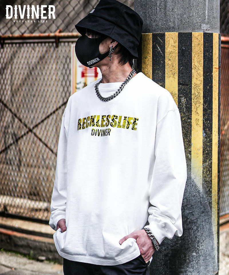 Yellow python L/TEE（オフホワイト）