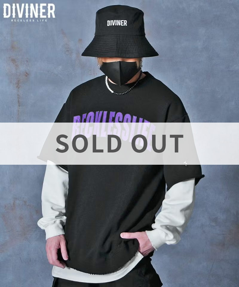 Worn out Sweatshirt（ブラック/ホワイト）