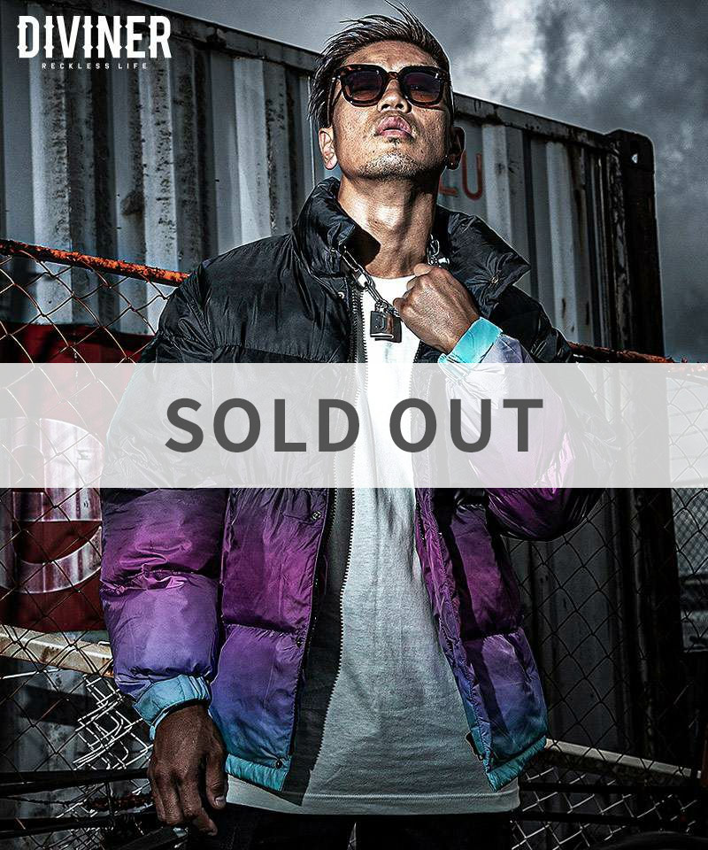 Gradation Padded Jacket (ブラック)