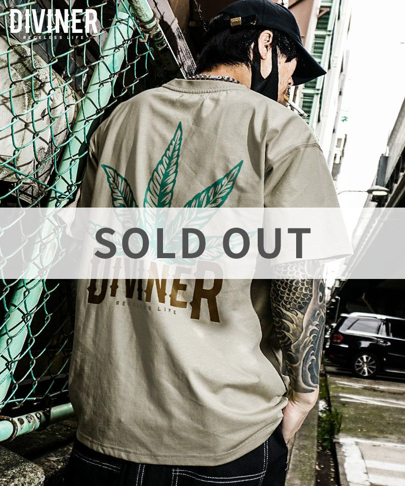 Two Pattern Logo Weed TEE