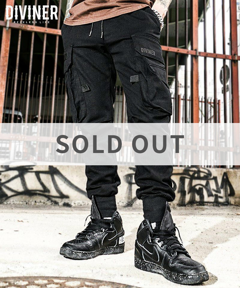 【OWN ROOTS】Black Cargo jogger Pants 