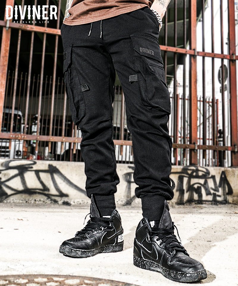 【OWN ROOTS】Black Cargo jogger Pants /ブラックカーゴジョガーパンツ