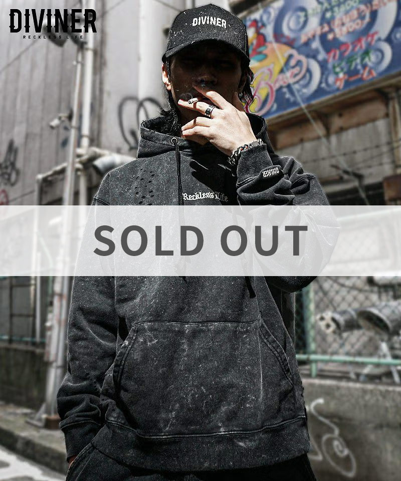 Dirty Embroidery Hoodie(ブラック)