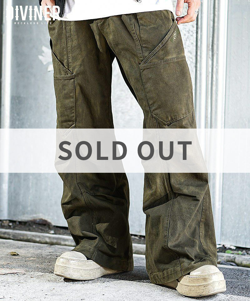 Dirty Wide Tuck Pants