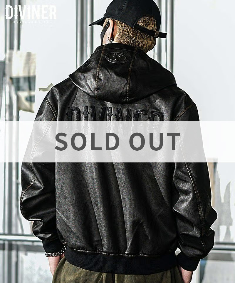 Dirty Leather Hood Jacket