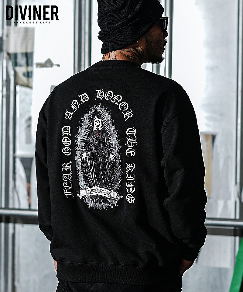 【BLACK LETTER】Grim Reaper Sweat Shirt(ブラック/ホワイト)