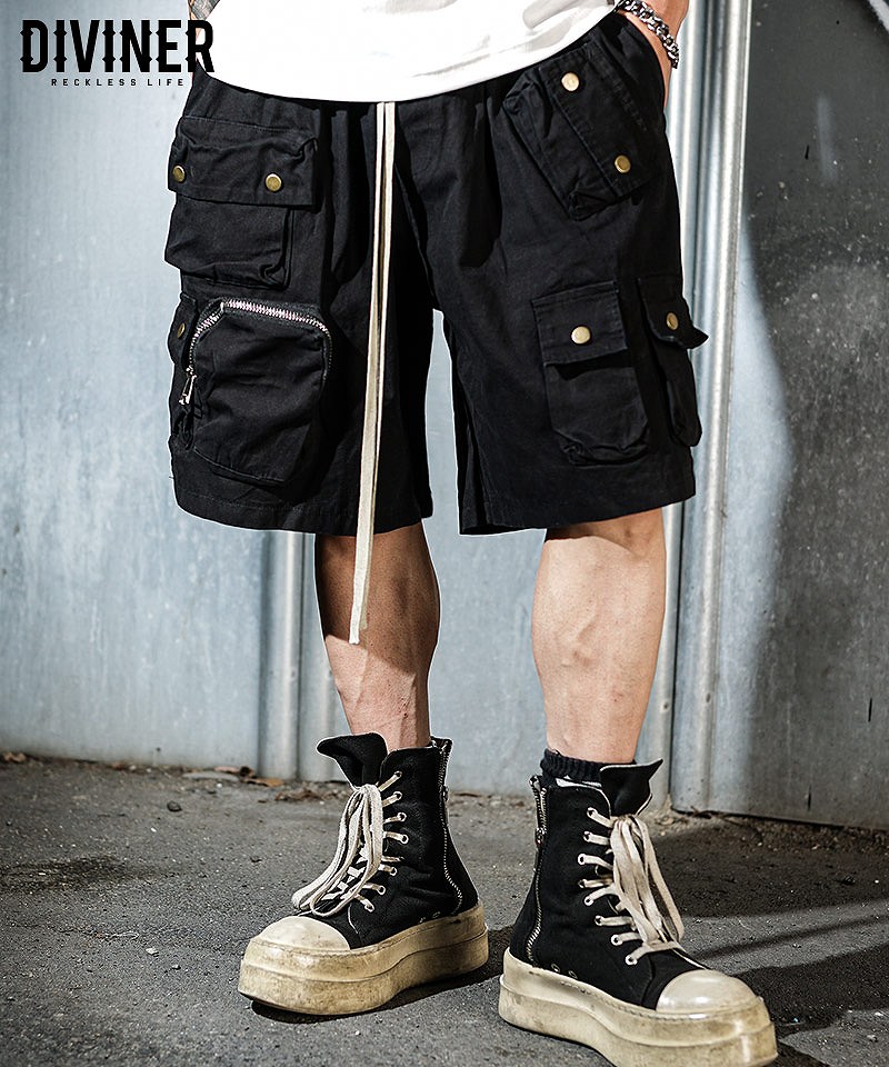 Multi Pocket Cargo Shorts