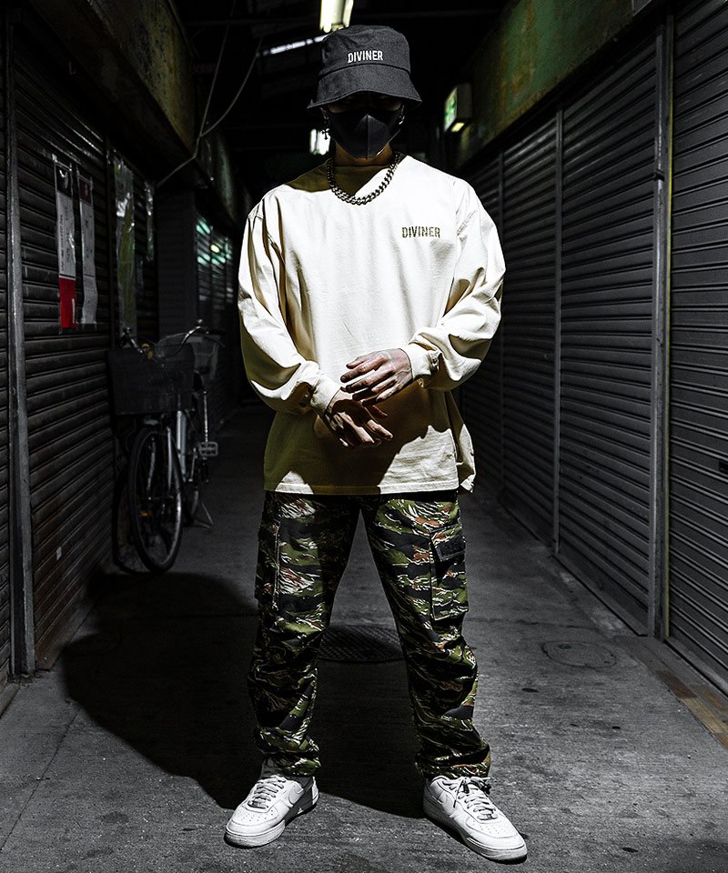 タイガーカモ柄を上下で着こなす