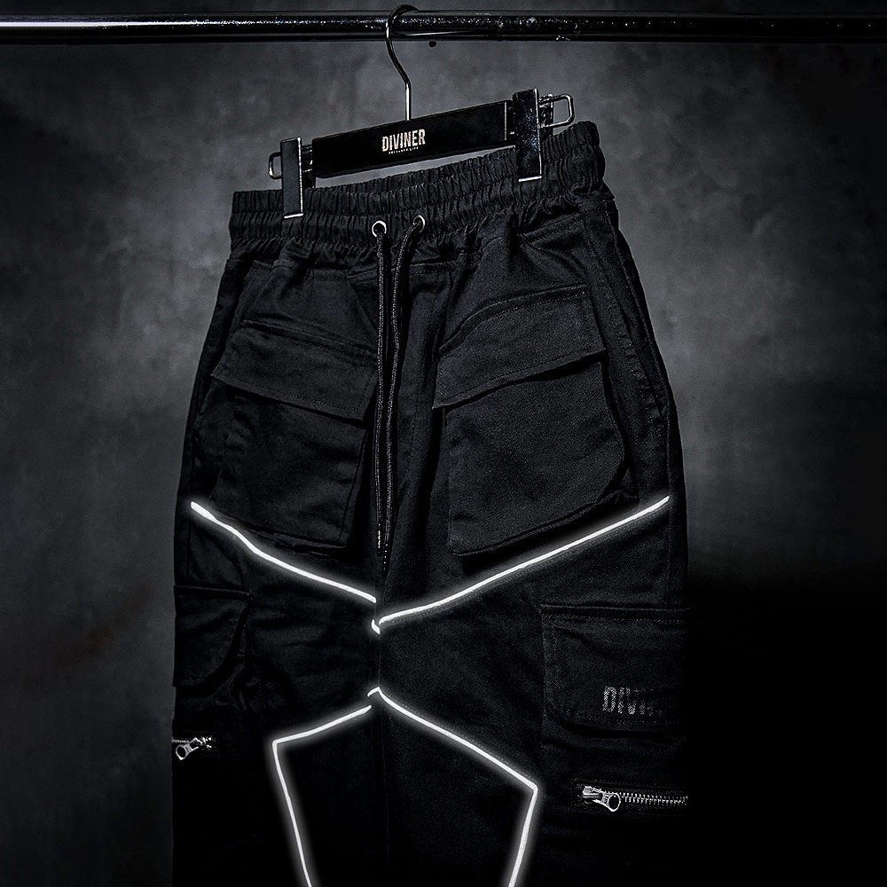 Reflect Piping Cargo Jogger Pants
