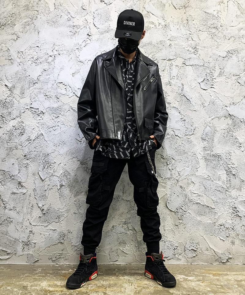 総柄シャツで魅せるストリート系コーデ