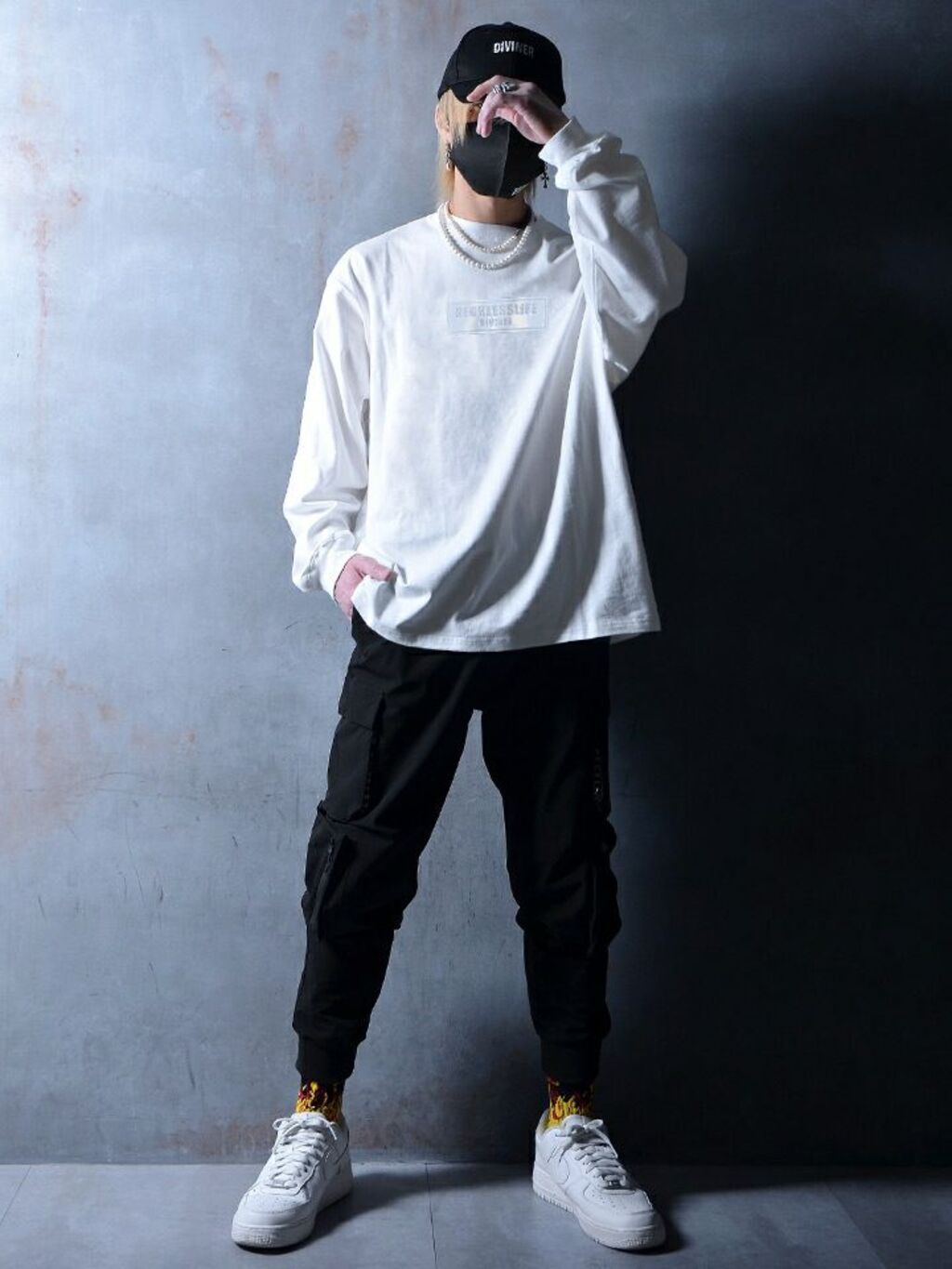 ファイヤー柄の靴下