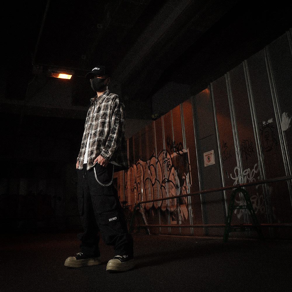 Faint Embroidery Plaid Shirt