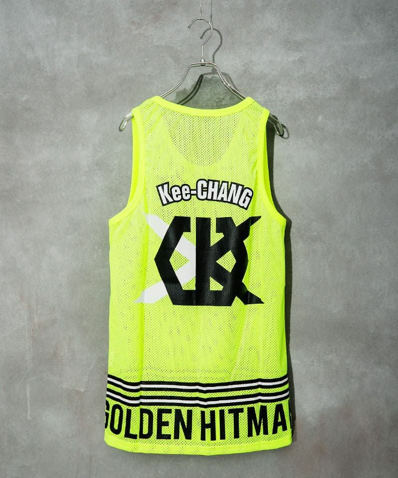 再入荷なし】GOLDENHITMANメッシュタンクトップ【選手ステッカー