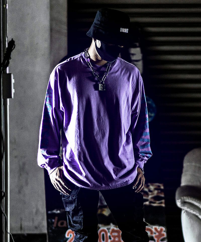 Grangelogo L/S TEE（パープル） ロンT｜【公式】DIVINER（ディバイナー）