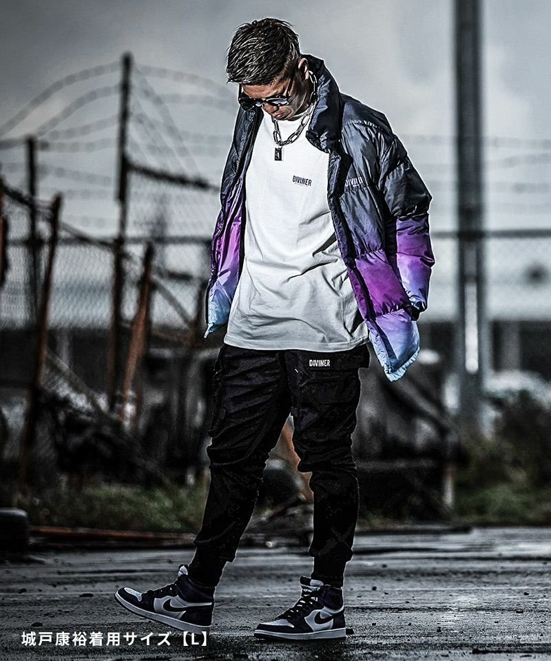 グラデーションパデッドジャケット アウター ダウン DIVINER ディバイナー