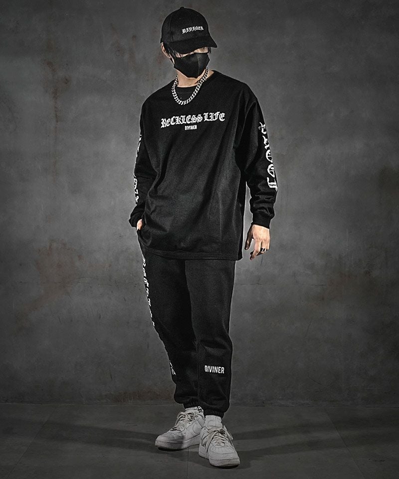 BlackLetter】 Sleeveprint L/tee トップス ロンT ｜【公式】DIVINER