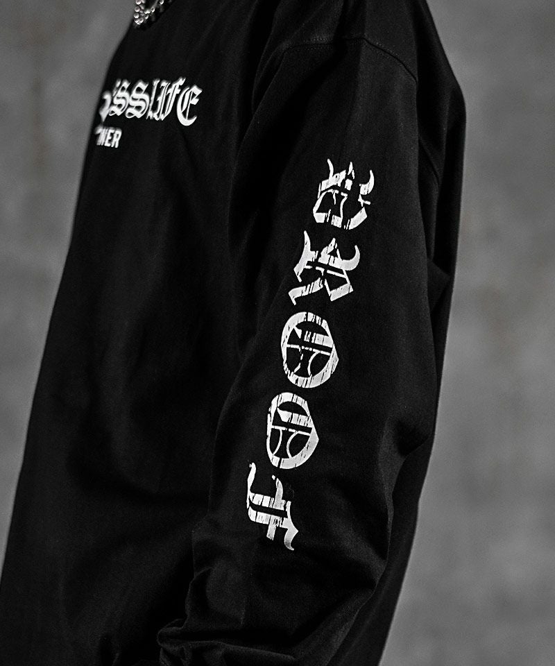 LAVANDA  フォントロンT  BLACK Drain Lockdown LS T-Shirt – LXB