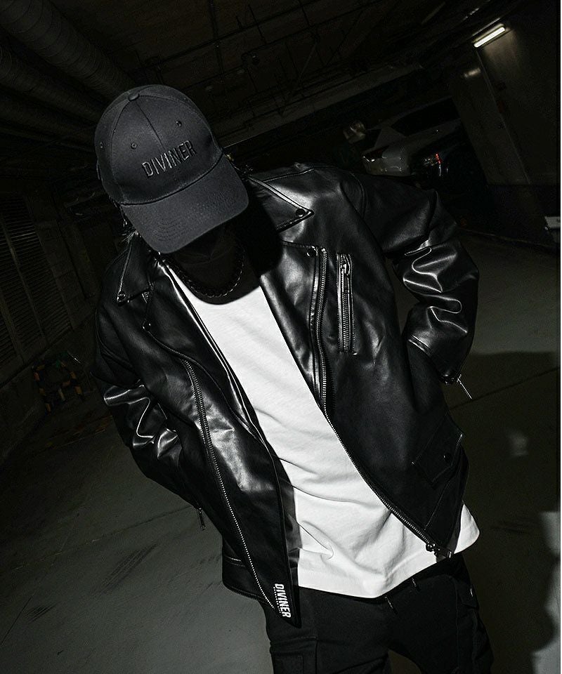 Synthetic Leather OverSize Double Rider's Jacket アウター｜【公式