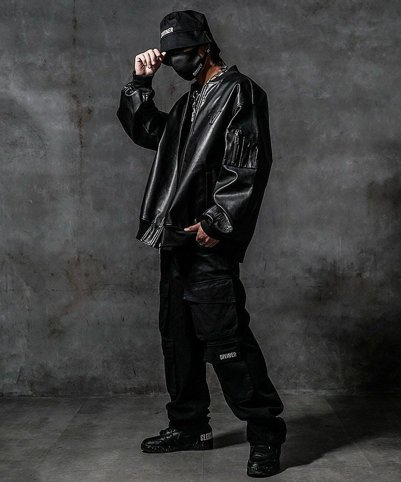 DIVINER レーザージャケット Synthetic Leather OverSize Double Rider's Jacket アウター｜【公式