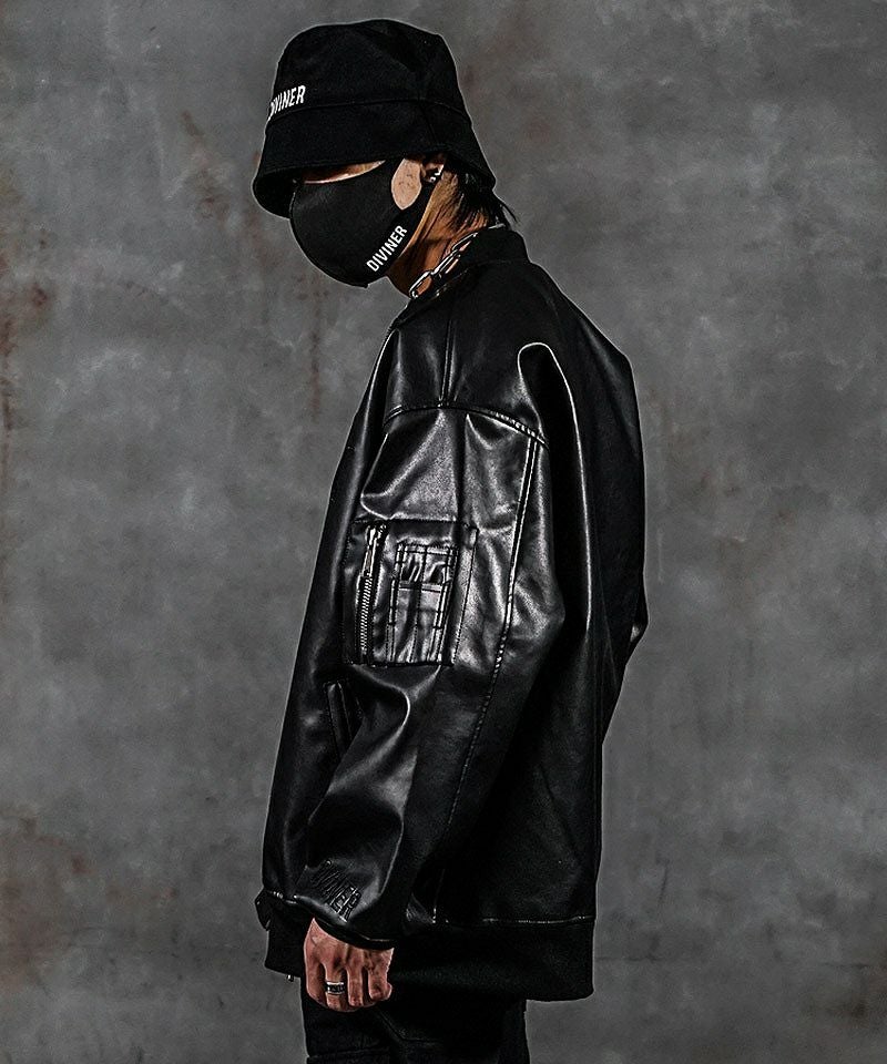 Synthetic Leather Patch MA-1 アウター｜【公式】DIVINER（ディバイナー）