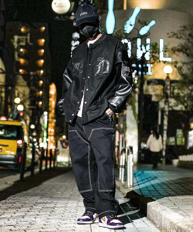 Synthetic Leather Patch Stadium Jacket アウター｜【公式】DIVINER