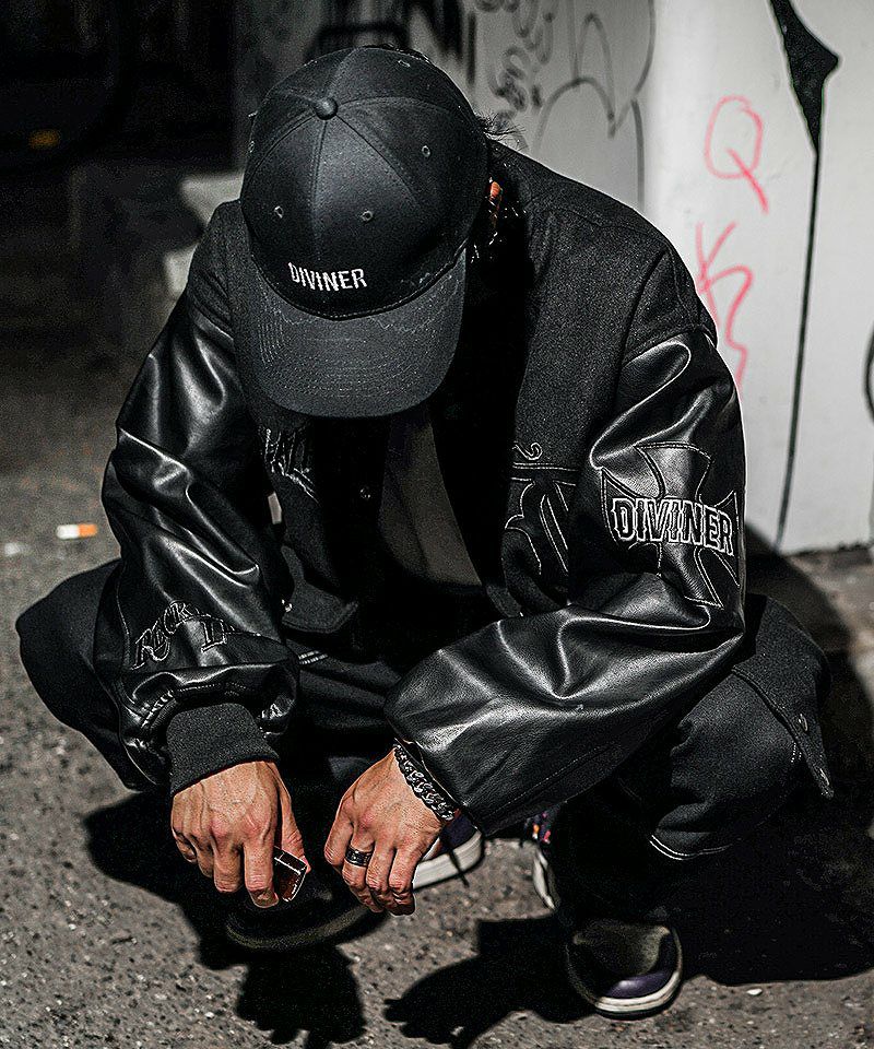 Synthetic Leather Patch Stadium Jacket アウター｜【公式】DIVINER