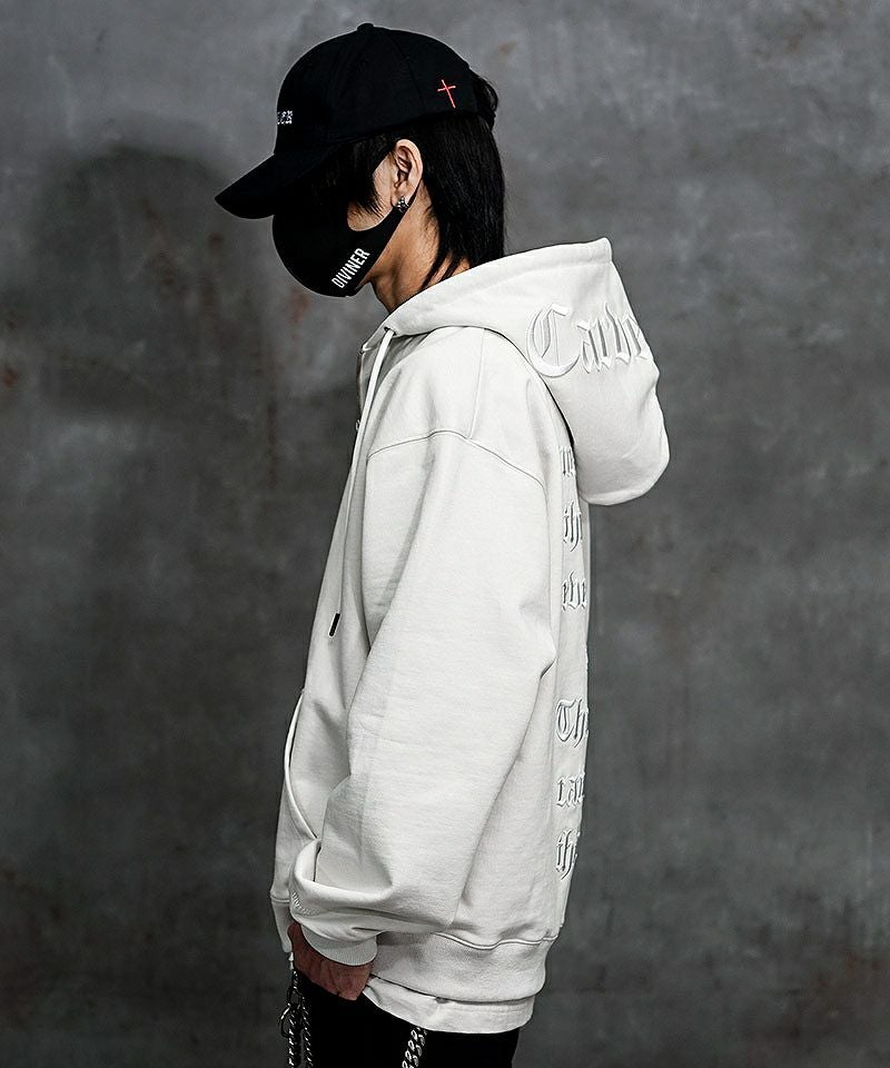 BlackLetter】Rear Embroidery Zip Hoodie トップス｜【公式】DIVINER