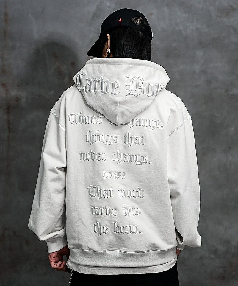 BlackLetter】Rear Embroidery Zip Hoodie トップス｜【公式】DIVINER