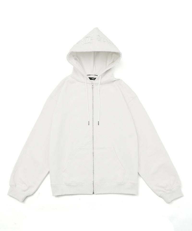 BlackLetter】Rear Embroidery Zip Hoodie トップス｜【公式】DIVINER