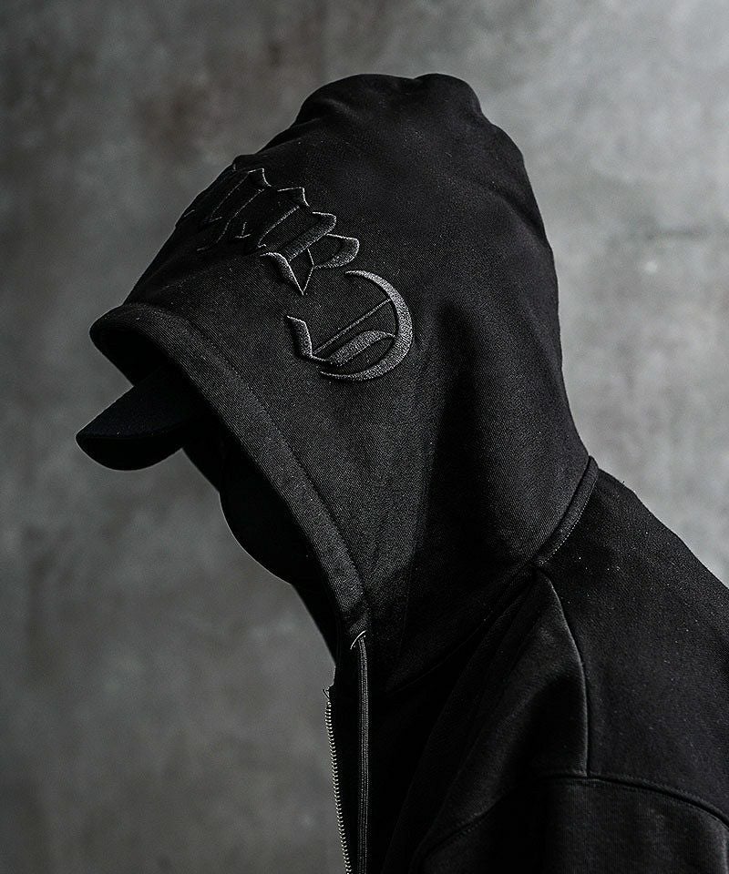 BlackLetter】Rear Embroidery Zip Hoodie トップス｜【公式】DIVINER