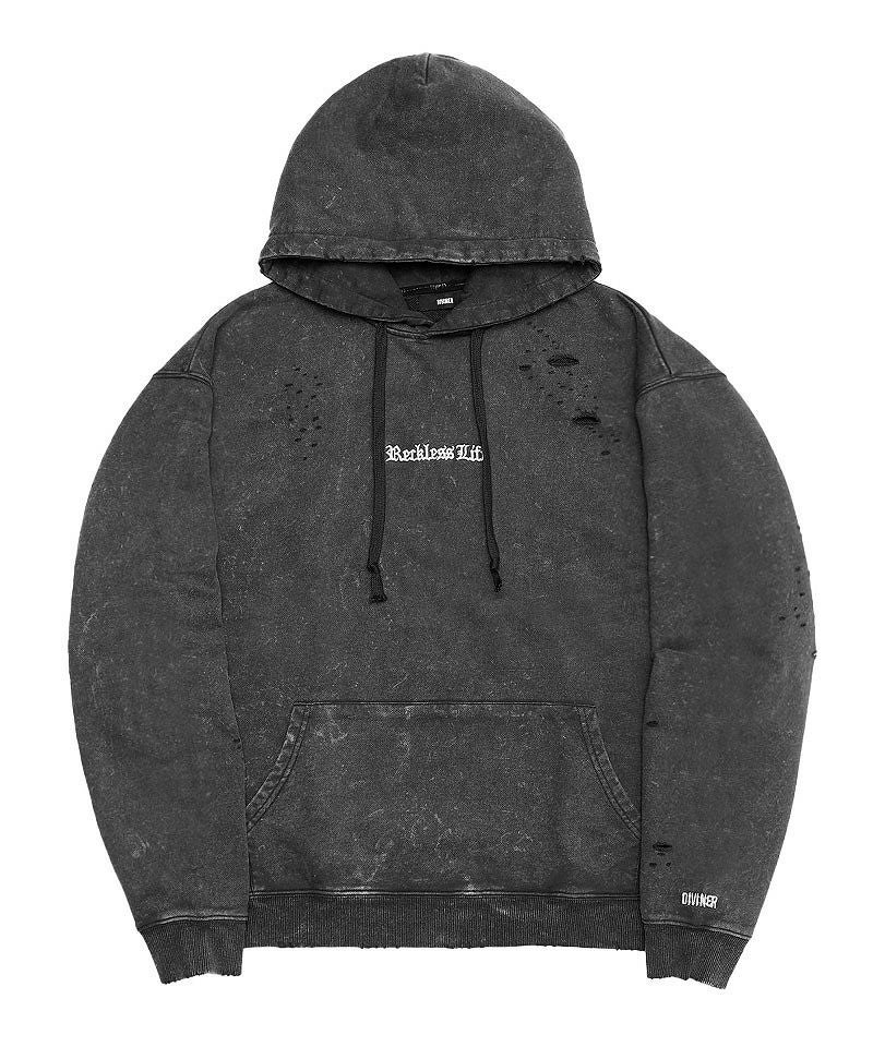 BlackLetter】Dirty Embroidery Hoodie(ブラック) トップス｜【公式 