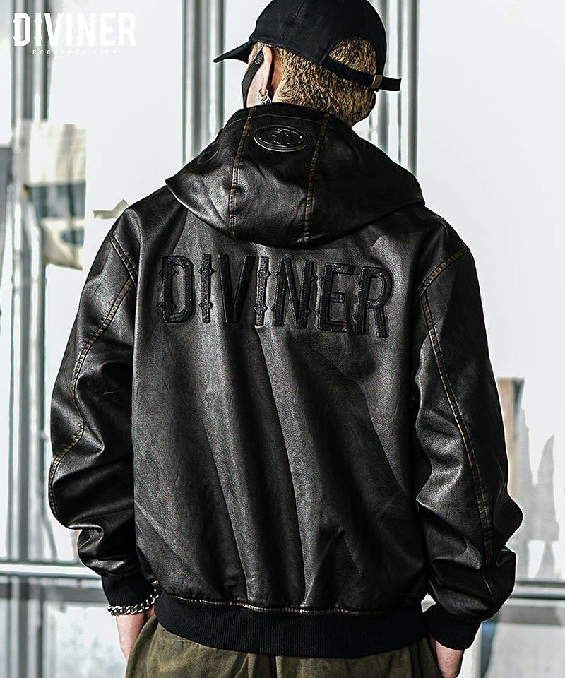 Dirty Leather Hood Jacket アウター｜【公式】DIVINER（ディバイナー）