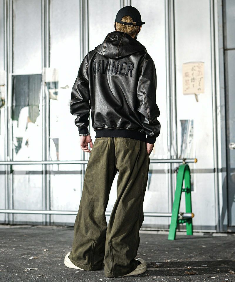 Dirty Leather Hood Jacket アウター｜【公式】DIVINER（ディバイナー）