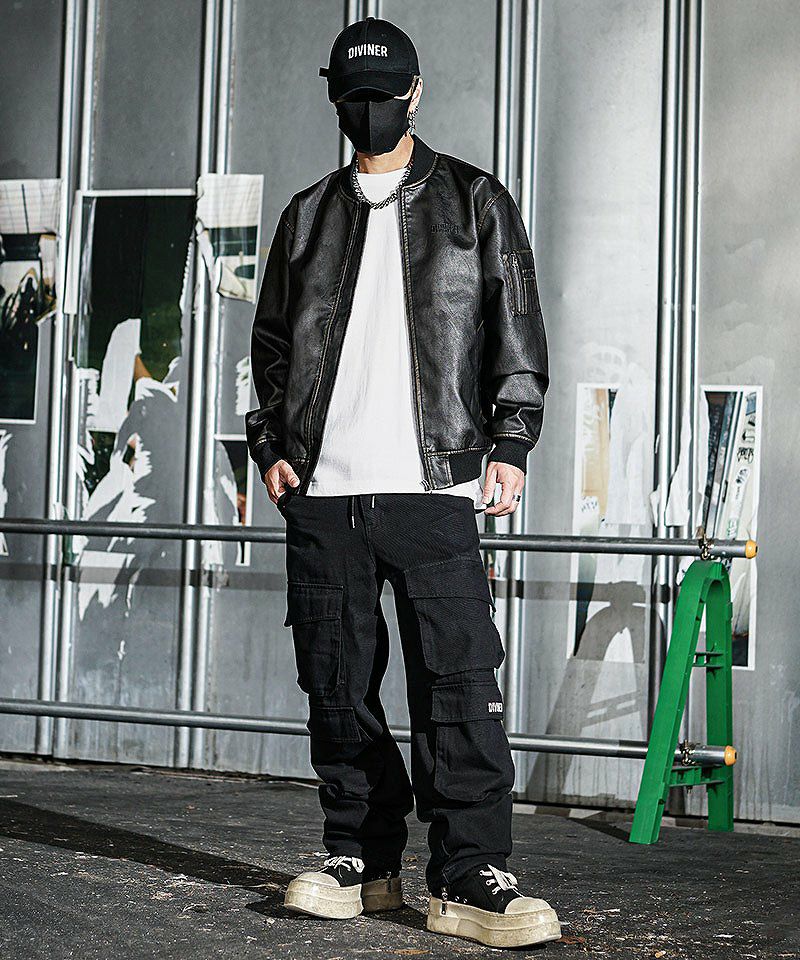 Dirty Leather MA-1 Jacket アウター｜【公式】DIVINER（ディバイナー）
