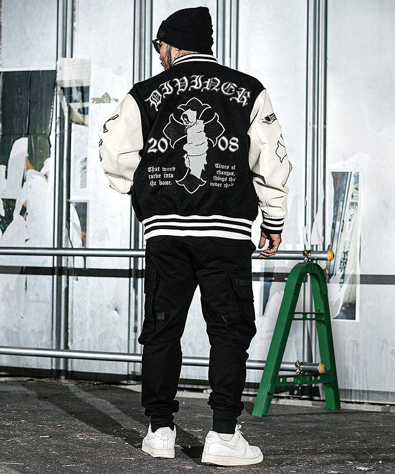 ゴ*ラ様 超幻級 b-boy ノートリアス スタジャン 当時物 XXL ウール袖 BLACK LETTER】Grim Reaper Stadium Jacket アウター｜【公式】DIVINER