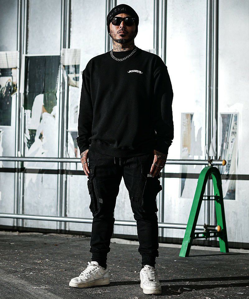 BLACK LETTER】Grim Reaper Sweat Shirt(ブラック/ホワイト) トップス 