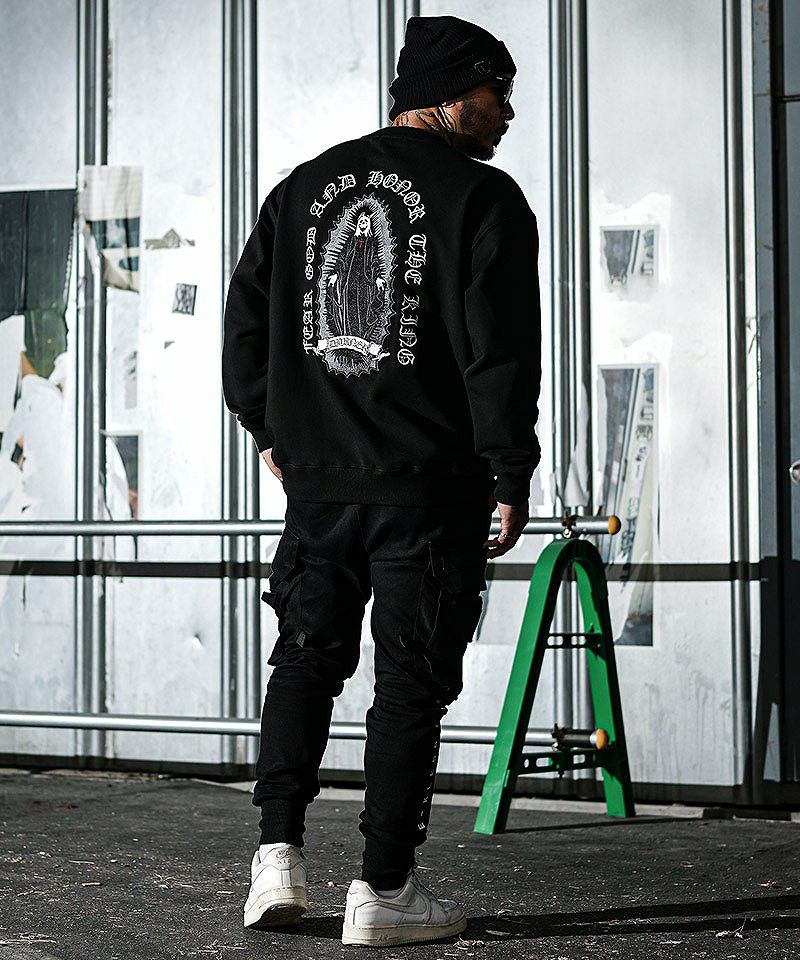 BLACK LETTER】Grim Reaper Sweat Shirt(ブラック/ホワイト) トップス