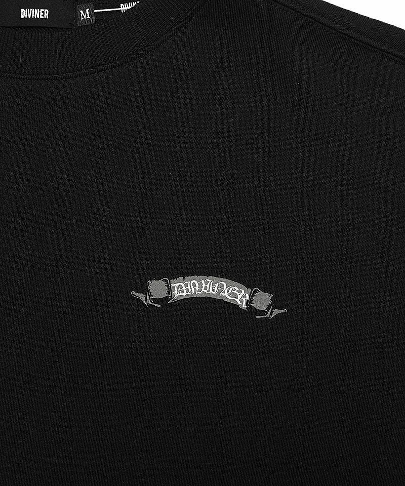 BLACK LETTER】Grim Reaper Sweat Shirt(ブラック/パープル) トップス