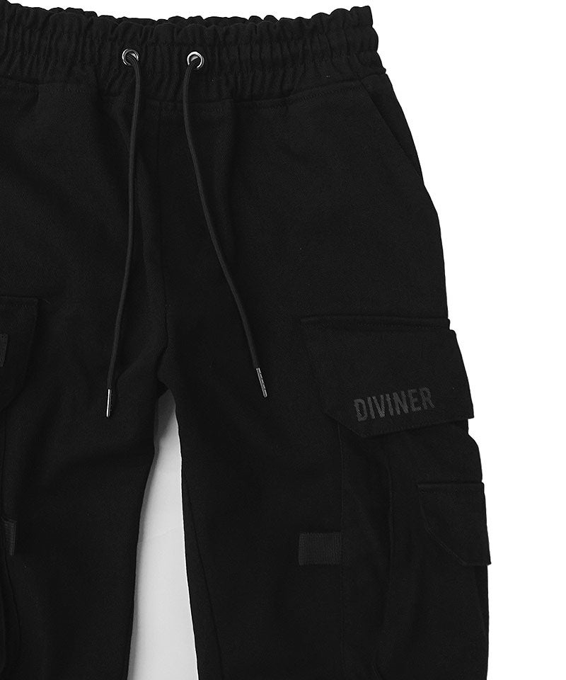 OWN ROOTS】Black Cargo Jogger Pants(ブラック/ブラック) ボトムス