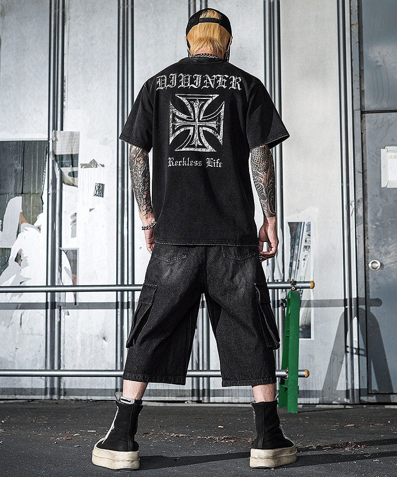 Dirty Iron Cross TEE トップス｜【公式】DIVINER（ディバイナー）