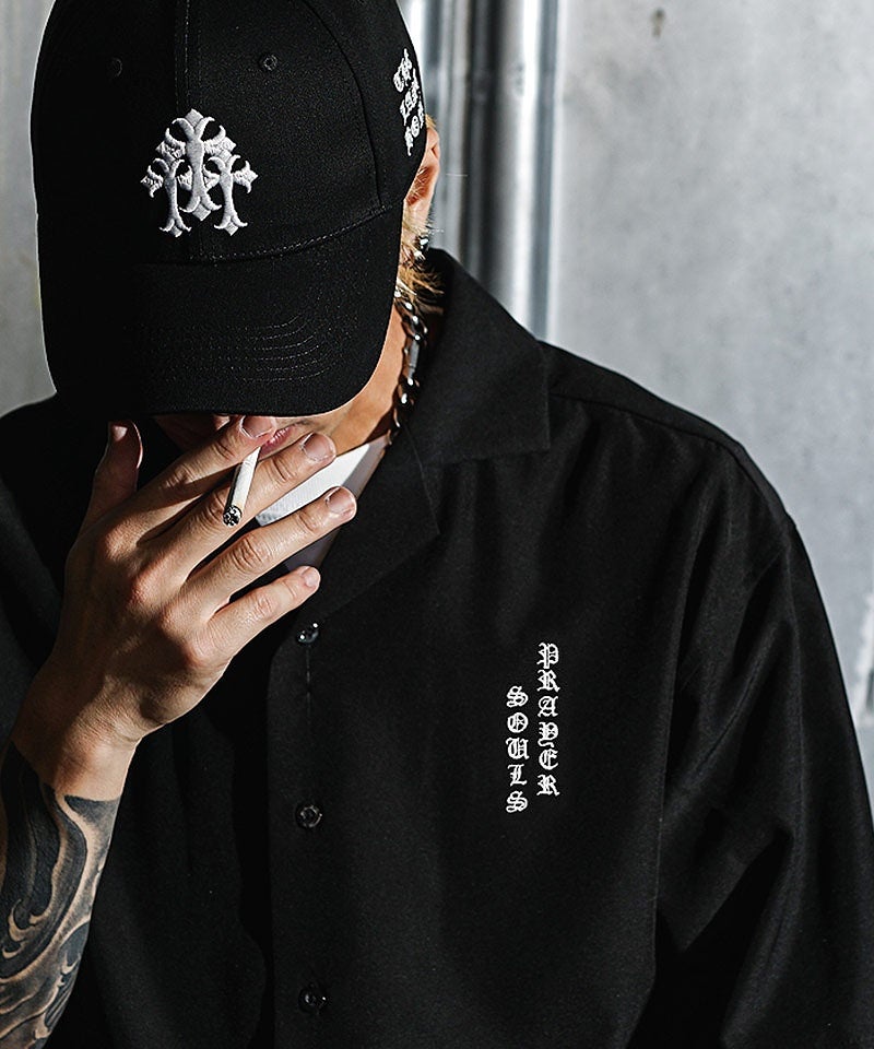 Black Letter】Embroidery Tombstone Shirt トップス｜【公式】DIVINER