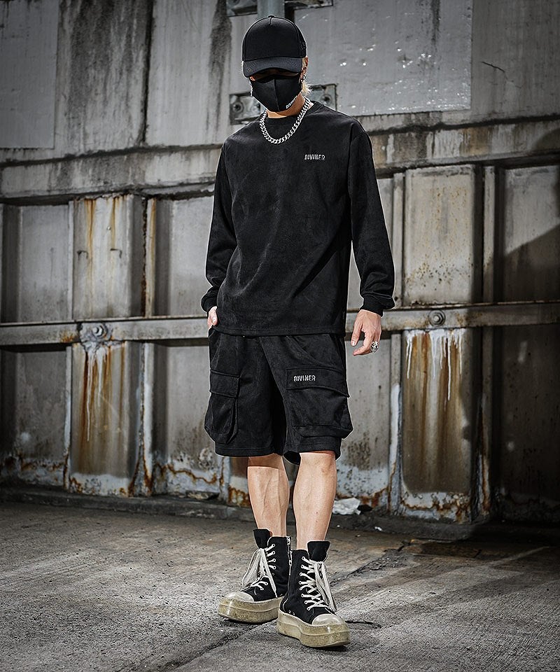 Black Cargo Suede Shorts ボトムス｜【公式】DIVINER（ディバイナー）