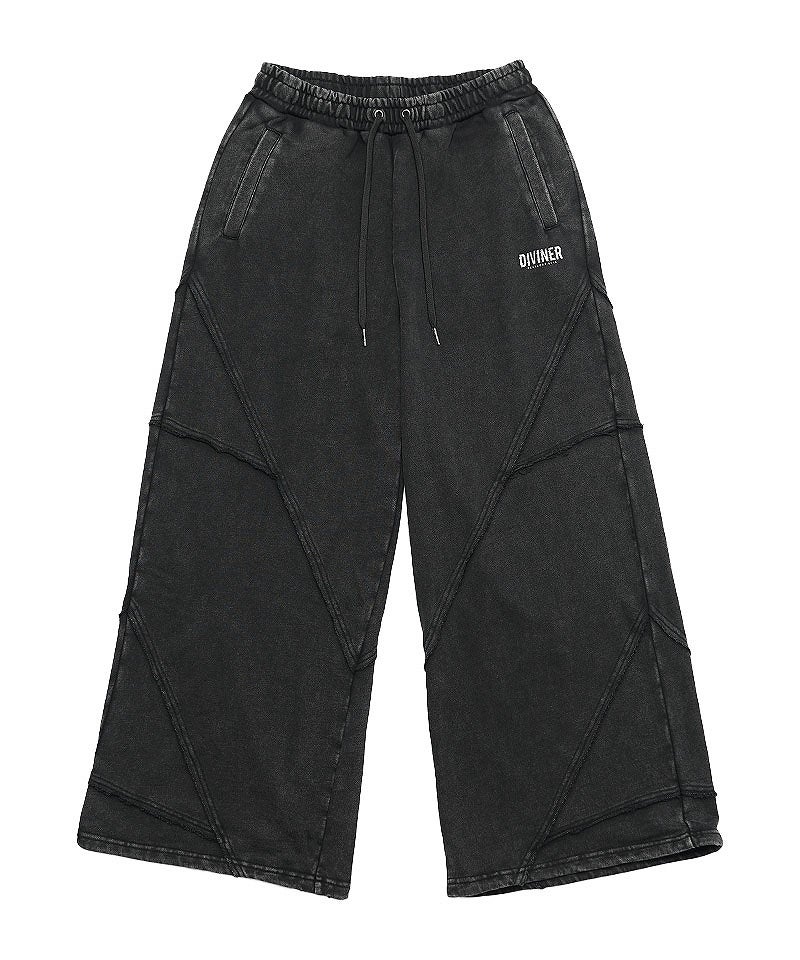 Dirty Switching Sweat Pants。独特のヴィンテージ質感とワイドシルエットが魅力のパンツ前面置き画。